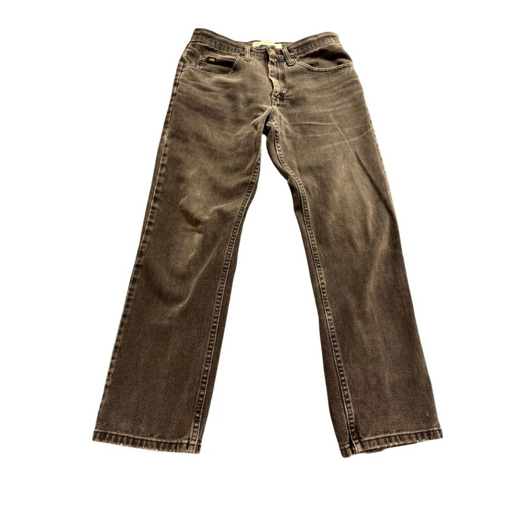Lee Women's Straight Leg Jeans Denim High Rise Five Design Pockets Gray Size W31